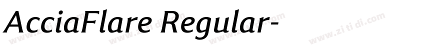 AcciaFlare Regular字体转换